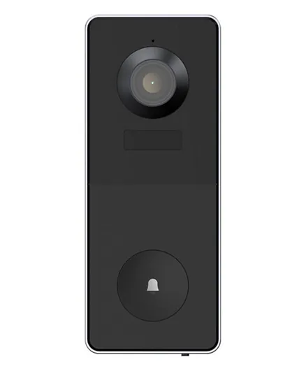 جرس الباب الخارجي اللاسلكي بطاقة البطارية من أرينتي بدقة 2K واي-فاي فيديو X1 مع نغمة لاسلكية - أسود