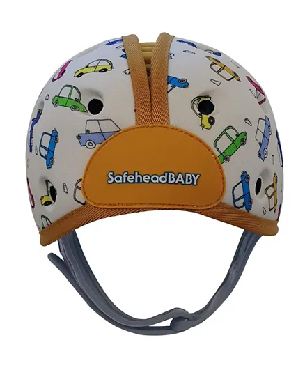 SafeheadBABY Soft Protective Headgear Cars - Orange