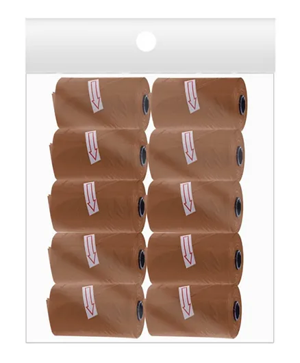A to Z Disposable Scented Bag Brown Pack of 10 - 150 Pieces