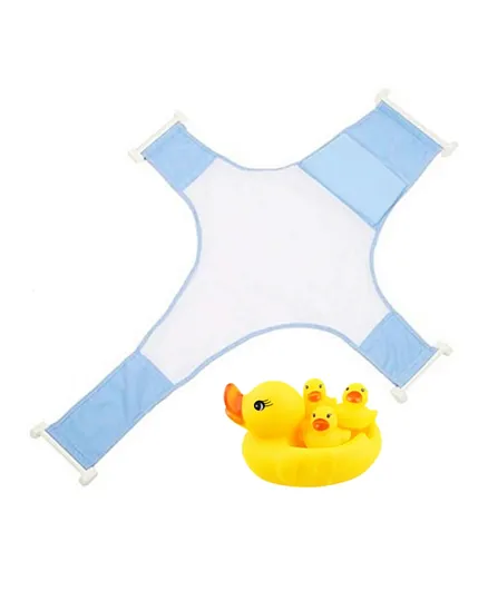 Star Babies Bath Support with Rubber Duck Toys - Blue/Yellow