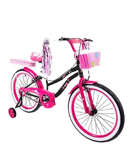 Megastar Megawheels Pretty Blossoms 20 Inch Girls Bicycle With Basket And Back Cushion