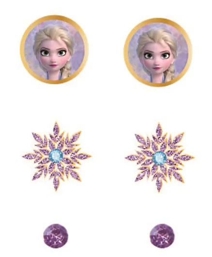 Disney Frozen II  Earring Set of 3 - Purple