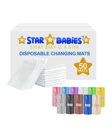 Star Babies Disposable Changing Mat With Scented Bags - White