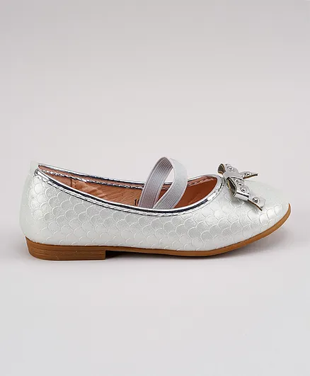 Hush Puppies Kendall Mary Jane Ballerinas - Silver