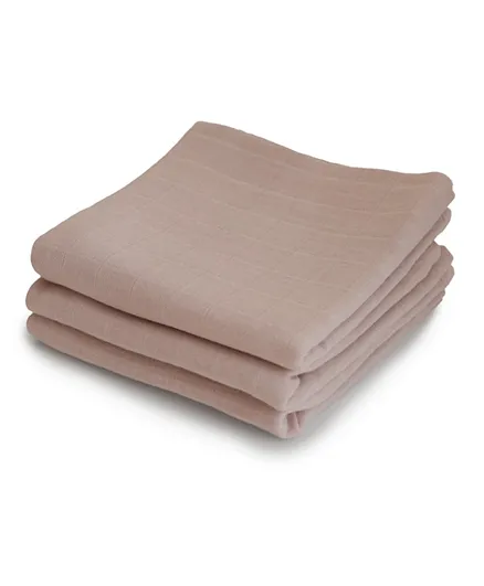 Mushie Muslin Cloth 3-pack Organic Cotton - Natural