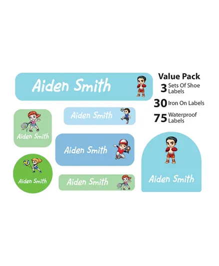 Ajooba My Labels Personalised Name Labels for Kids My Nursery Labels 025 - Pack of 108