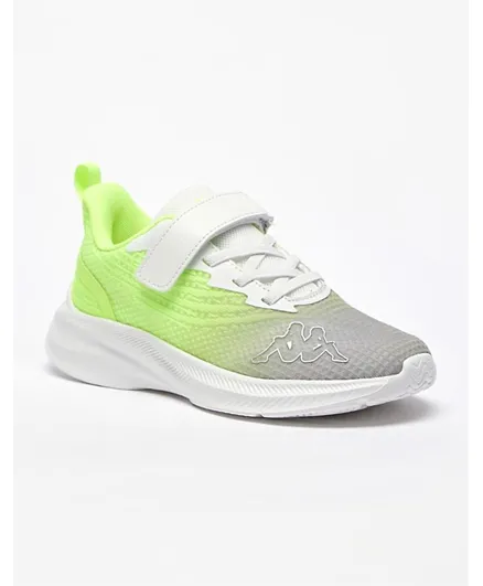 Kappa Colourblocked Walking Shoes With Velcro Closure  - Green