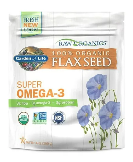 Garden Of Life Raw Organics Ground Flax Seeds Super Omega 3 - 14oz
