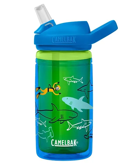 CamelBak Eddy Plus Scuba Sharks Insulated Sipper Bottle Green - 400mL