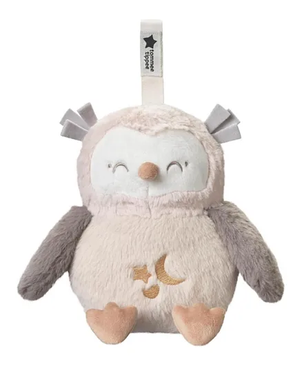 Tommee Tippee Ollie The Owl Deluxe Baby & Toddler Sound & Light Sleep Aid - Light Beige & Ash