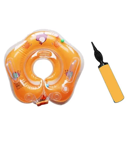 Pikkaboo ISwimSafe Infant Neck Floater with Inflater - Orange