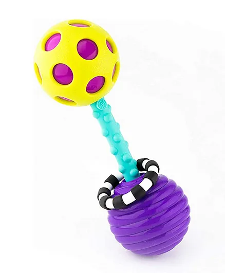 Sassy Bend & Flex Barbell Rattle - Multicolor