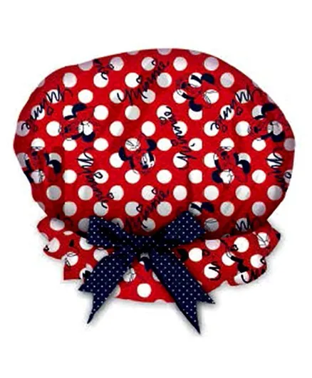Poplar Linens Minnie Mouse Shower Caps- Red