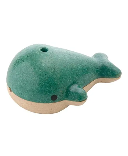 Plan Toys Wooden Whale Whistle - Green Beige