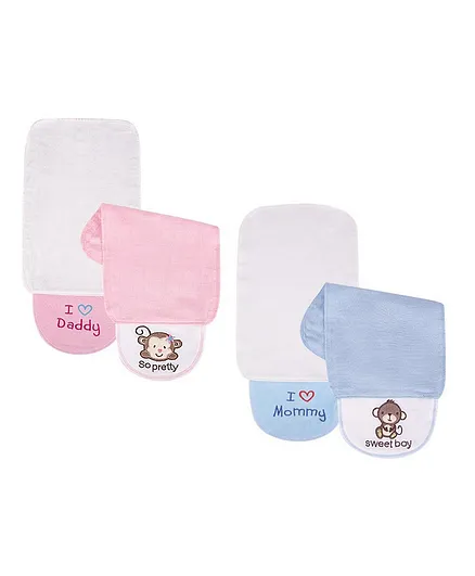 Luvable Friends Sweat Cloths Happy Monkey - 2 Pieces