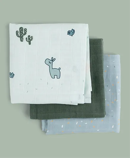 Done by Deer Burp Cloth Lalee Blue - Pack of 3