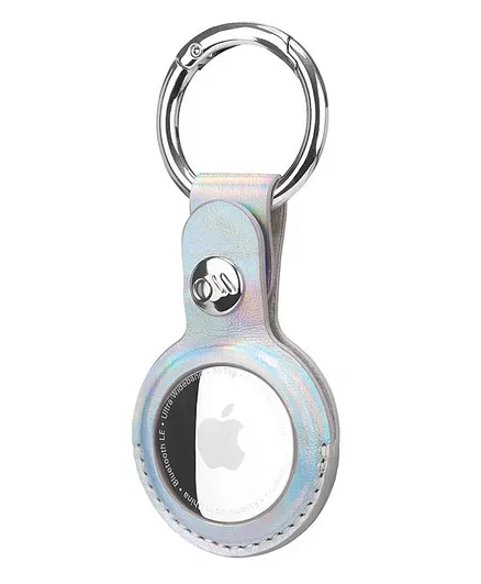 Case-Mate Clip Ring Leather Keychain Apple AirTag Case- Iridescent