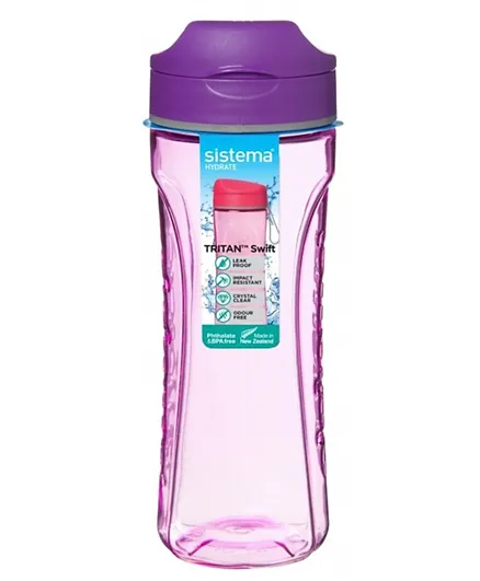 Sistema Tritan Swift Water Bottle Purple - 600mL