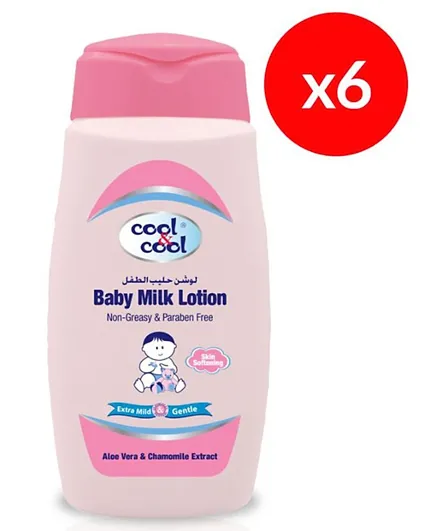 Cool & Cool Baby Milk Lotion Pack Of 6 - 250 mL