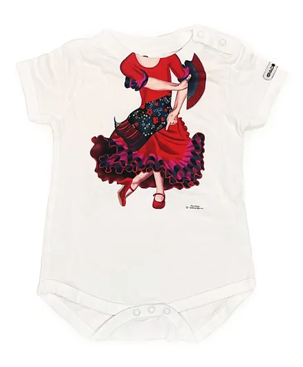 Just Kids Brands Add A Kid Short Sleeves Romper - Flamenco Dancer