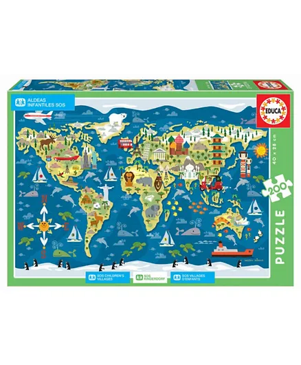 Educa Sos Children'S Villages Puzzles Set - 200 Pieces