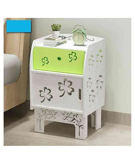 UKR PVC Bedside Table - Pink and White