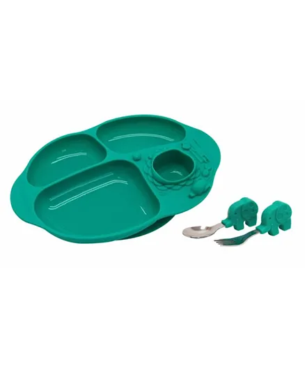 ماركوس آند ماركوس - مجموعة أدوات المائدة للأطفال - أولي - أخضر (مجموعة من 3)