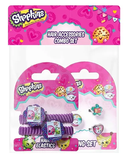 Shopkins Pony Band and Ring Combo - Lavender and Multicolour