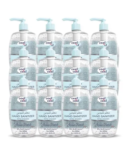 Cool & Cool  Aqua Fresh Hand Sanitizer (H548AF) Pack of 12  - 500 ml each