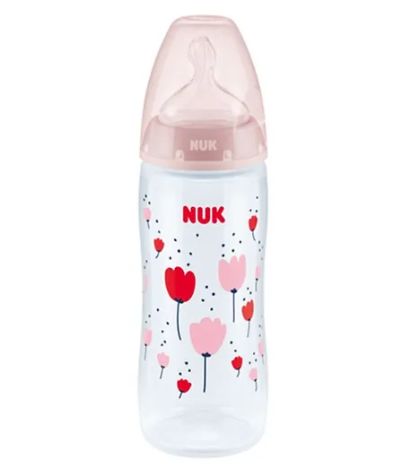 NUK First Choice Plus Temperature Control Feeding Bottle Pack of 1 (Assorted Colors) - 300 ml