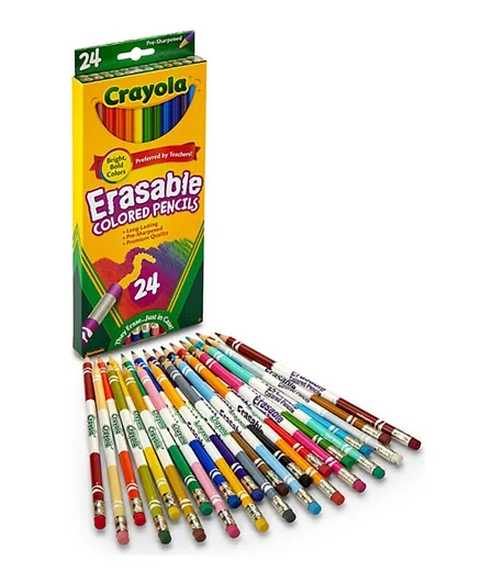 Crayola Erasable Coloured Pencils Multicolor - Pack of 24