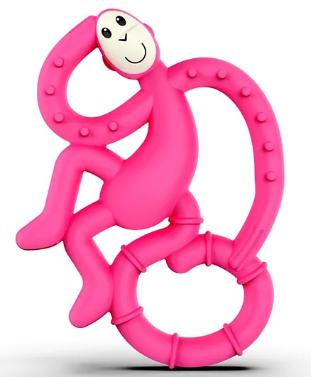 Matchstick Monkey  Mini Monkey Teether - Pink