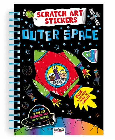 Scratch Art Outer Space Plus A Galactic Story to Complete - 40 Pages