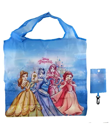 حقيبة تسوق قابلة للطي للسفر بتصميم أميرة ديزني - لون أزرق