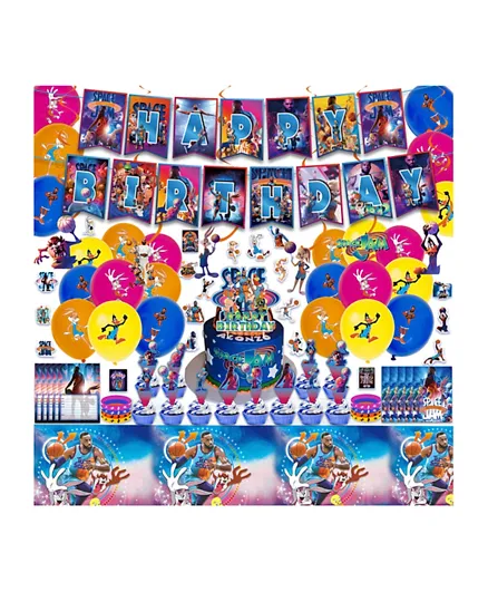 Brain Giggles Space Jam Theme Birthday Party Decoration - Pack of 52 Pieces
