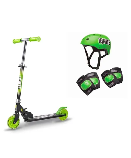 Mondo Ignite Flow Scooter 2 Wheeled Combo Pack - Green & Black