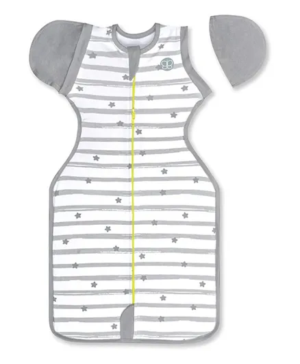 BBLUV Sleep 3-in-1 Evolutive Swaddle Up Transition Bag with Removable Sleeves Small - Grey