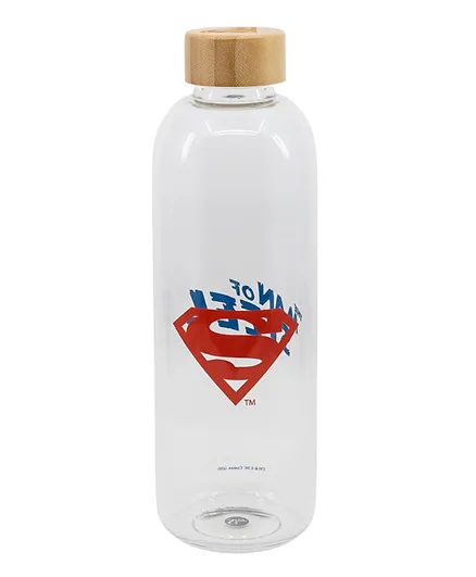 Stor Superman Symbol Large Glass Bottle - 1030mL