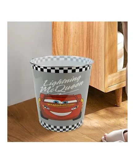 Disney Cars Lightning McQueen Compact Waste Basket Garbage Can - Grey