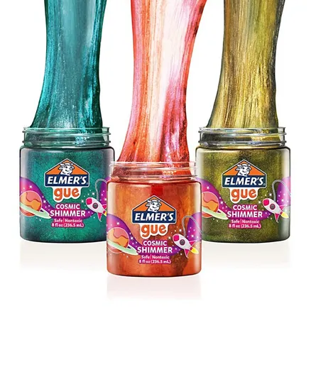Elmer's Gue Cosmic Shimmer Glitter Premade Slime Kit - Pack of 3