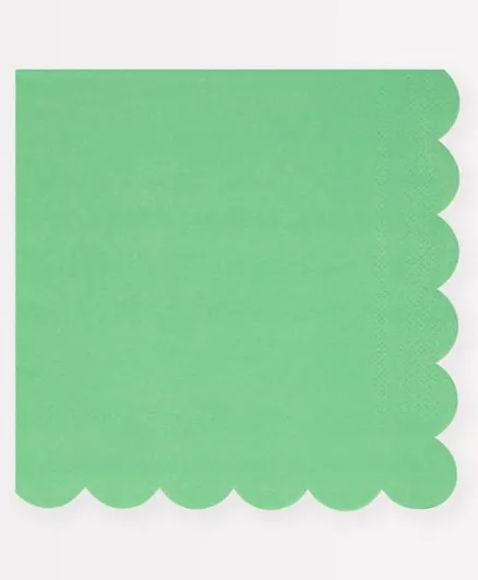 ميري ميري مناديل صغيرة باللون الأخضر الزمردي - 16 قطعة
