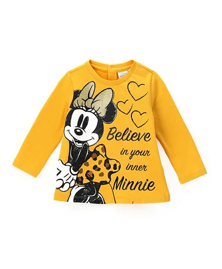 Original Marines Minnie Mouse Print T-Shirt - Yellow