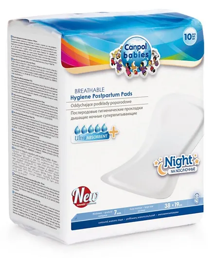 Canpol Babies Hygiene Postpartum Night Pads - 10 Pieces
