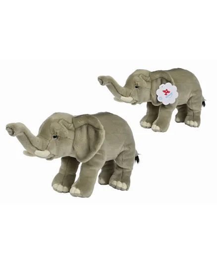 Nicotoy Floppy African Elephant With Beans - 33cm