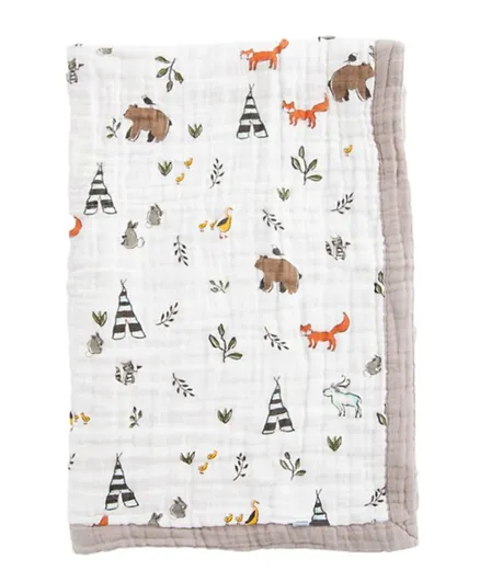 بطانية قطنية للأطفال من ليتل يونيكورن - أصدقاء الغابة