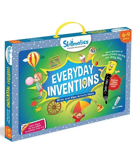 Skillmatics Everyday Inventions Write & Wipe Activity Game - Multicolour