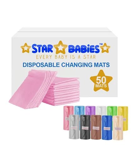 Star Babies Disposable Changing Mat With Scented Bags - Pink