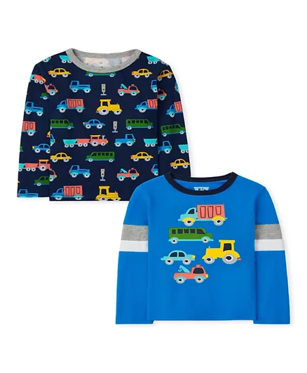 The Children's Place 2 Pack Vehicle T-Shirt - Blue