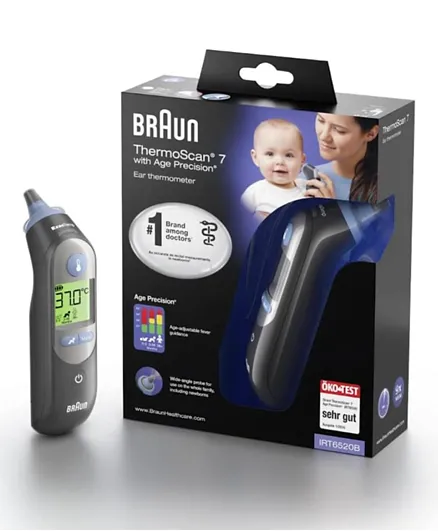 Braun ThermoScan 7 IRT6520 B Digital Ear Thermometer - Black