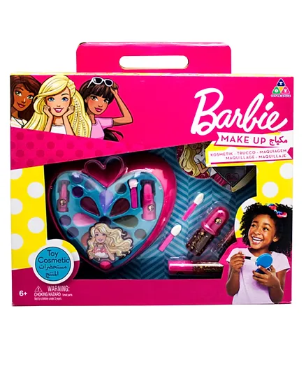 Barbie Pink Heart with 4 Deck Cosmetic Case - Pack of 7